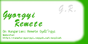 gyorgyi remete business card